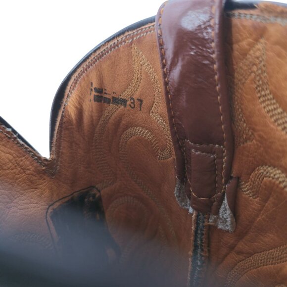 Custom Handmade Mens 11 Brown Unique cut Hornback Alligator Cowboy Western Boots - Picture 13 of 16